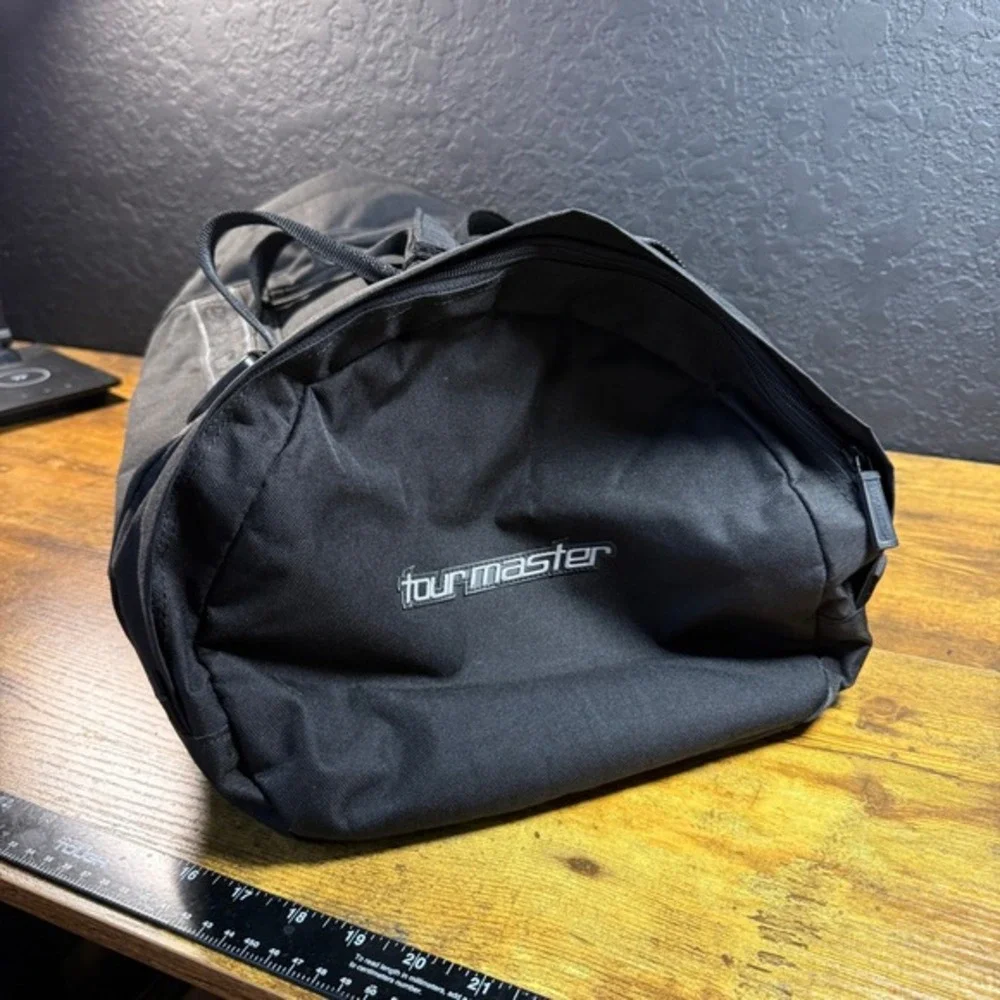 Tour Master Select Black Ballistic Nylon Motorcycle Sissy Bar Tail Bag Luggage‎